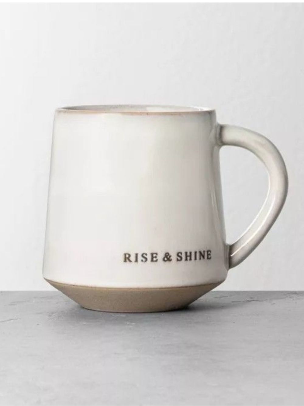 Hearth & Hand Magnolia RISE & SHINE Stoneware Cream Glazed Coffee Mug